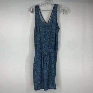 PATAGONIA- WOMEN'S SMALL - BLUE SLEEVELESS GATHERED WAIST DRESS